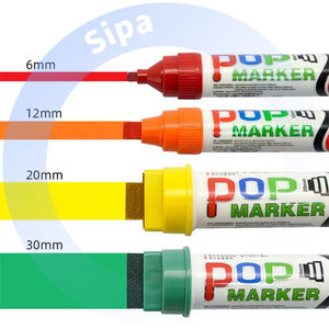 <span class=keywords><strong>Pennarelli</strong></span> <span class=keywords><strong>a</strong></span> inchiostro <span class=keywords><strong>a</strong></span> <span class=keywords><strong>base</strong></span> <span class=keywords><strong>di</strong></span> alcol Sipa SA06/12/20/30, 12 colori, punta piatta permanente, ad alta capacità, per disegno e poster. - Product Image 1