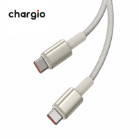 Kabel Data USB PD 3.1 Tipe-C Chargio 240W dengan Konduktor Tembaga Murni, Jaket Nilon/PVC, Pengisian Cepat untuk Laptop MacBook