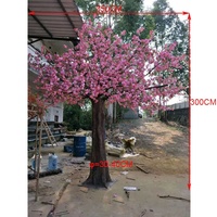 Arbre artificiel de cerisier à double couleur de 300 cm de hauteur, décoration intérieure de mariage moderne et écologique de luxe