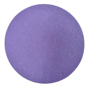 厂家供应6英寸150毫米紫色无孔强力切削力砂膜砂纸陶瓷磨料砂盘