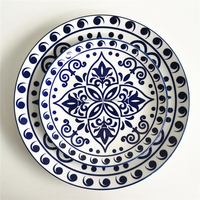Vente en gros assiette à dîner élégante en céramique porcelaine motif léopard