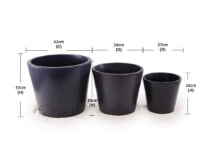 Maceta de Cerámica para Mesa Navideña, Decorativa, Roja y Dorada, Transpirable, para Interiores - Product Image 5