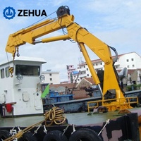 Grue de pont marine hydraulique à flèche télescopique et rigide 5t 10t 20t 30t 50t 70t