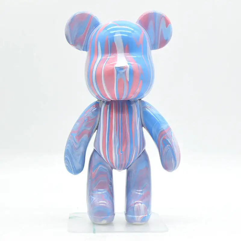 New Product Ideas 2024 White Surface Fluid Bear Paint Customized Fluid Bear Box DIY Creative Fluid Bear Art Toy