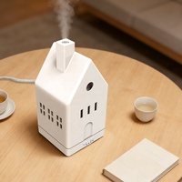 Diffuseur d'arômes électrique en forme de maison, humidificateur d'air, lumière de nuit LED multicolore, plastique écologique, fonctionnement silencieux, utilisation en hôtel