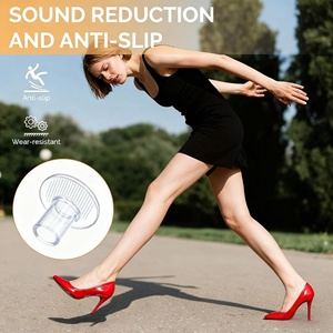 Accesorios para Zapatos Antideslizantes, Protector de Tacón Silenciador a Prueba de Golpes, Topes Antideslizantes para Tacones Altos, Forma Redonda - Product Image 3