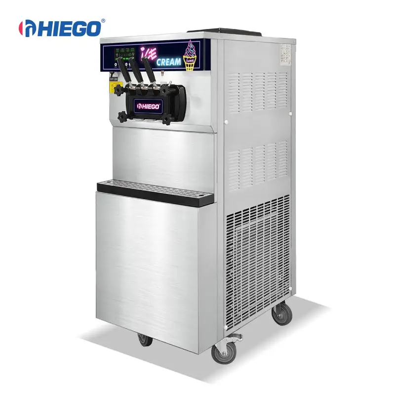 Máquina de helado italiana automática de 3 sabores, máquina para hacer helados italianos