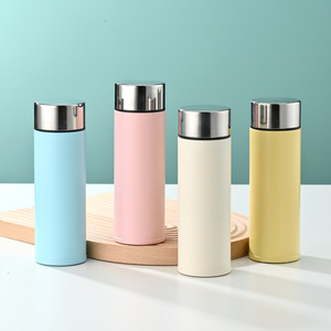 200ml/300ml Female Japanese Korean Portable Double Walled Vacuum Stainless Steel Water <b>Bottle</b> Flask Small Cup - Product Image 1
