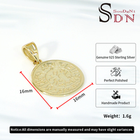 Bijoux vintage, pendentifs en argent sterling 925, plaqués or 18 carats, tendance, pièces de monnaie personnalisées pour femmes et enfants