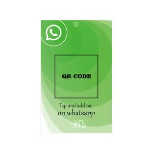 Scheda di Marketing NFC Whatsapp con NTAG213 144 byte QR codice stampato e url codificato