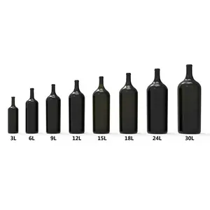 लक्जरी थोक अनुकूलित आकार ओएम/ओटम कम मोक हैंडमेड 3l 6l 9l 15l 30l ग्लास वाइन बोतल कोर्क सीलिंग स्क्रू फिनिश के साथ - Product Image 2