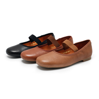 Chaussures plates Mary Jane pour femmes, dessus en peau de mouton, semelle en caoutchouc, légères et confortables, vente en gros