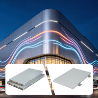 Panneau en aluminium alvéolaire pour façade extérieure de bâtiment, finition brillante personnalisée, joint de finition soigné, PVDF, pour projets de complexes hôteliers