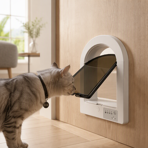 Barrière Intelligente RFID pour Animaux de Compagnie – Portillon de Sécurité pour Chats et Chiens avec Installation Intégrée et Contrôle d'Accès par <span class=keywords><strong>Puce</strong></span> de Collier - Product Image 5