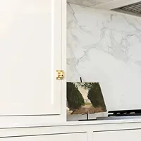 Poignées de porte d'armoire et de tiroirs en laiton coloré, faciles à installer, pour armoires et placards