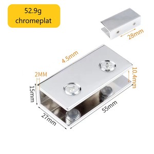 Support fixe en alliage de zinc pour étagère en verre et contreplaqué en bois - Product Image 4