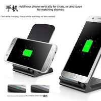 Support de téléphone de bureau à charge sans fil double bobine 15W avec port Type-C, vente en gros exclusive transfrontalière, charge rapide