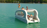 Bateau solaire gonflable familial, confort et commodité pour le lac et la rivière avec moteur