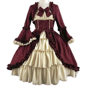Vestido Medieval Retro Gótico de <span class=keywords><strong>Corte</strong></span> Real, Vestido de Baile para Dama, Cuello Cuadrado, Cintura Ajustada, Lazo, Vestidos de la Época Medieval para Mujer - Product Image 1