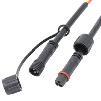 Étanche 3Pin mâle femelle AC connecteur de câble d'alimentation IP65 LED faisceau de câbles IP65 pour système de contrôleur de lampe de route solaire