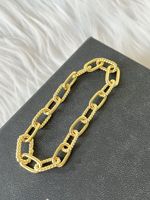   Bracelet à chaîne colorée avec pendentif lettre, style européen et américain, populaire, en fil torsadé