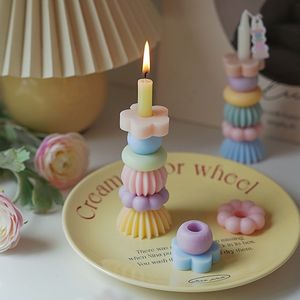 Florescence Jenga mignon personnalisé décoration de la maison cire de soja logo client parfum fait à la main bougie parfumée de luxe pour cadeau - Product Image 6