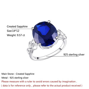 Anillo de Compromiso Vintage de Plata 925 con Incrustaciones de Piedras Preciosas para Mujer, Nuevo de Hong Kong - Product Image 4