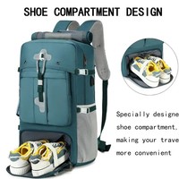 Sac à dos de voyage 2 en 1 avec système de compression sous vide, sac à bagages extensible pour les vacances et les voyages d'affaires
