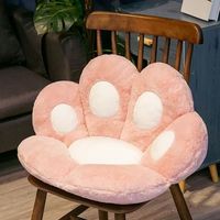 Couverture de canapé en peluche personnalisée avec pattes de chat et petit ours, décoration d'intérieur avec rembourrage en coton PP, jouet en peluche