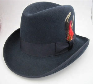 Formal 100% Lana Fieltro <span class=keywords><strong>Homburg</strong></span> Sombreros Hombres Sombreros - Product Image 2