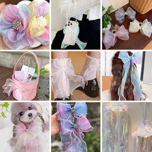 Sac cadeau transparent de luxe, directement de l'usine, avec logo personnalisé, élégant ruban en mousseline, sac à main transparent pour les cadeaux de mariage - Product Image 5