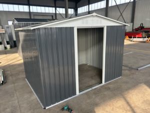 Casetta da Giardino 8x6 Piedi Pronta <span class=keywords><strong>per</strong></span> la Vendita, Struttura <span class=keywords><strong>in</strong></span> Acciaio <span class=keywords><strong>per</strong></span> Ufficio Temporaneo, Cortile Esterno, Deposito Attrezzi - Product Image 5