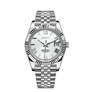 Nuevo Reloj Mecánico Deportivo con Esfera Romana, Diseño de Rodaja de Rábano Verde, Multifunción, Correa de Acero, para Hombre, Estilo Ejecutivo, NH35 - Product Image 3