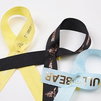 Ruban personnalisé avec Logo imprimé personnalisé, feuille d'or, gros grain, pour cadeaux, vente en gros, mm