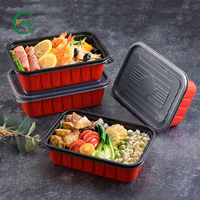 Professionele wegwerp PP plastic voedselcontainer in twee kleuren, geschikt voor magnetron, bento lunchbox voor bezorgdiensten