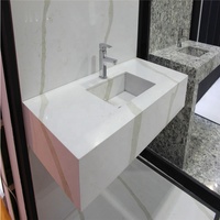 Maison complexes maison salle de bain quartzite vanité table cuisine bleu quartz préfabriqué poli comptoir violet