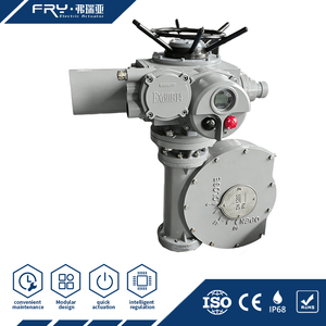 Actuador de válvula eléctrico de cuarto de vuelta con indicación de posición de ventana LCD, interruptor de selección de modo de parada remoto y <span class=keywords><strong>local</strong></span> para plantas de energía de petróleo y gas - Product Image 1