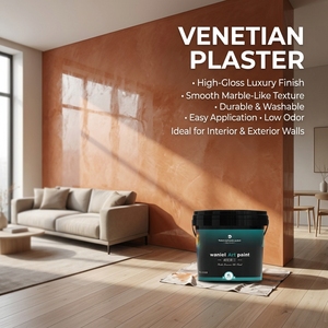 Pintura de Yeso Veneciano, Revestimiento de Pared de Yeso Pulido, Efecto Mármol, Acabado Decorativo de Yeso para Paredes Interiores - Product Image 5