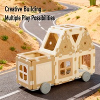 Panneaux de construction magnétiques, jouet de construction à grande échelle, blocs de construction DIY pour maison, château et voiture pour enfants