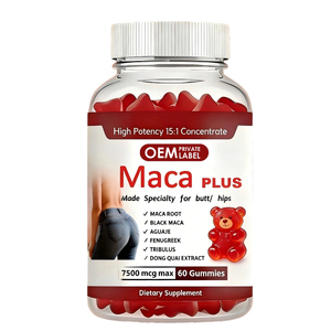 Gummies Maca Noire Plus pour Fessiers Volumineux et Courbes Extrêmes, Racine de Maca Noire pour Stimuler la Vitalité Hommes & Femmes, Amplificateur de Fessiers - Product Image 1