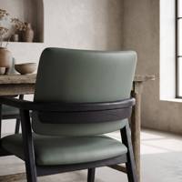 Chaise de salle à manger en cuir PU de qualité supérieure, taille personnalisée, avec structure métallique haut de gamme