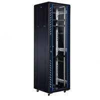 Armoire serveur réseau au sol de 1,8 m, 19 pouces, 1840*600*1000 mm, en acier SPCC, revêtement poudré, porte en verre trempé, en stock.
