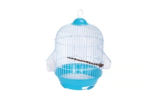 Nhà Máy Cung Cấp Lồng Nuôi Thú Cưng Bằng Kim Loại Màu Đen Tráng Bột Hình Tròn Kích Thước Nhỏ Lồng Nuôi Chim Vẹt Dây - Product Image 2