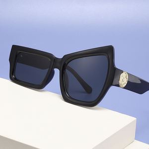 Lunettes de soleil unisexes surdimensionnées au design vintage, monture TR90, marron/rose/gris, tendance, colorées, protection UV400 - Product Image 3