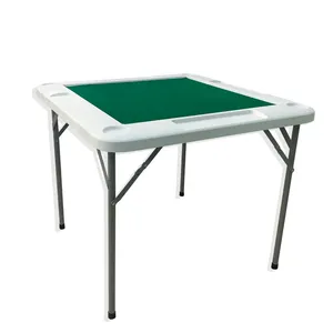 Jogo interno e externo, tabelas de jogo simples dobrável mahjong de mesa com suporte de copo