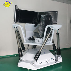 6 DoF Simulador de conducción de carreras en interiores 3 pantallas VR Máquina de juego de arcade con pedales de volante de metal G29 Juegos de carreras de coches - Product Image 5