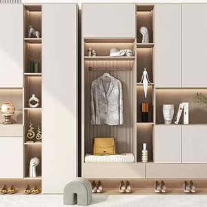 Elegante Mueble Zapatero con Puertas Arqueadas y Cajón, Aparador de Almacenamiento con Estantes Ajustables para Entrada, Sala de Estar - Product Image 1