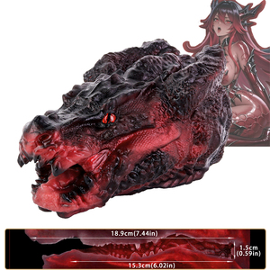 LK-7308 Masturbatore a canale singolo a forma di testa di drago infuocato per uomo, per un'esperienza di sottomissione intensa, stimolatore in silicone per allenamento del pene, sex doll - Product Image 1