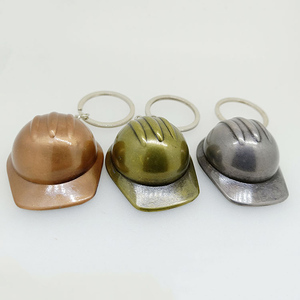Portachiavi 3D a Forma di Elmetto di Sicurezza in Metallo, Mini Portachiavi Novità, Regalo <span class=keywords><strong>per</strong></span> Costruttori, <span class=keywords><strong>Ingegneri</strong></span>, Artigiani, Manager di Cantiere, Geometri - Product Image 2