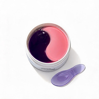 Patchs Hydrogel Bicolores Sous les Yeux Marque Blanche à l'Extrait de Rose et de Myrtille – Raffermissent la Zone des Yeux, Réduisent les Rides et les Cernes